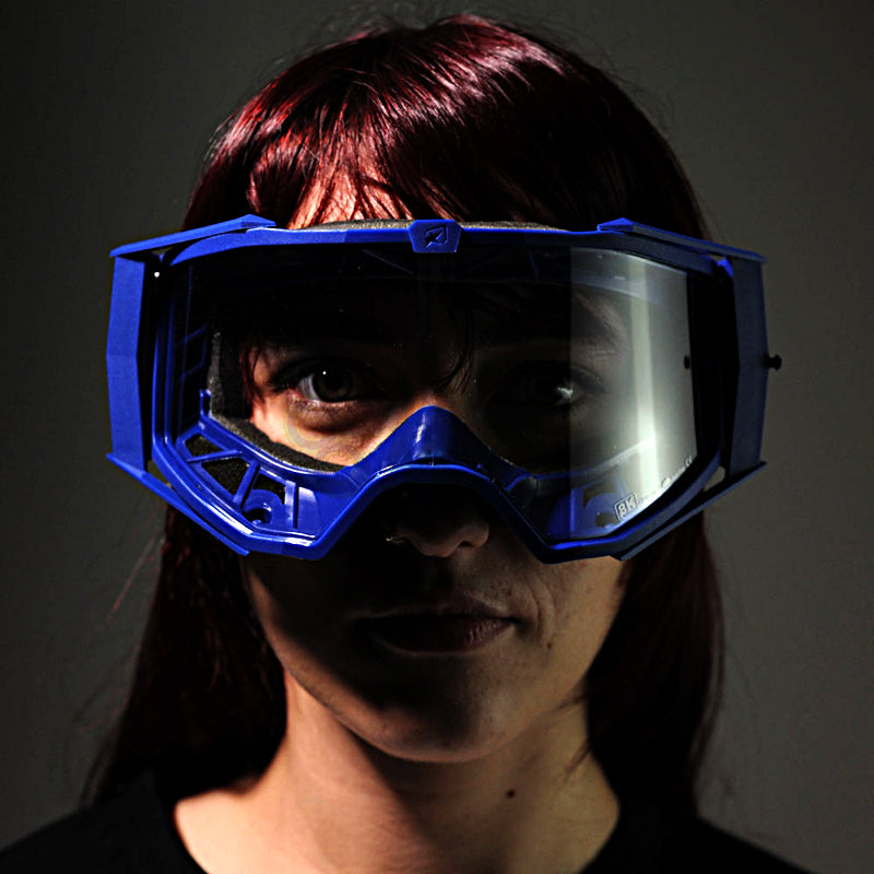 8K【ユーロフィット】ゴーグル シングルクリアレンズ 眼鏡対応 Blue/Blue ariete(アリエテ)