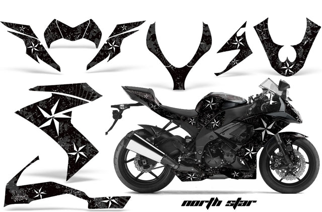 Kawasaki ZX10 Ninja Sport Bike Graphic Kit (08-09) AMRデカール コンプリートキットSPORTSBIKE