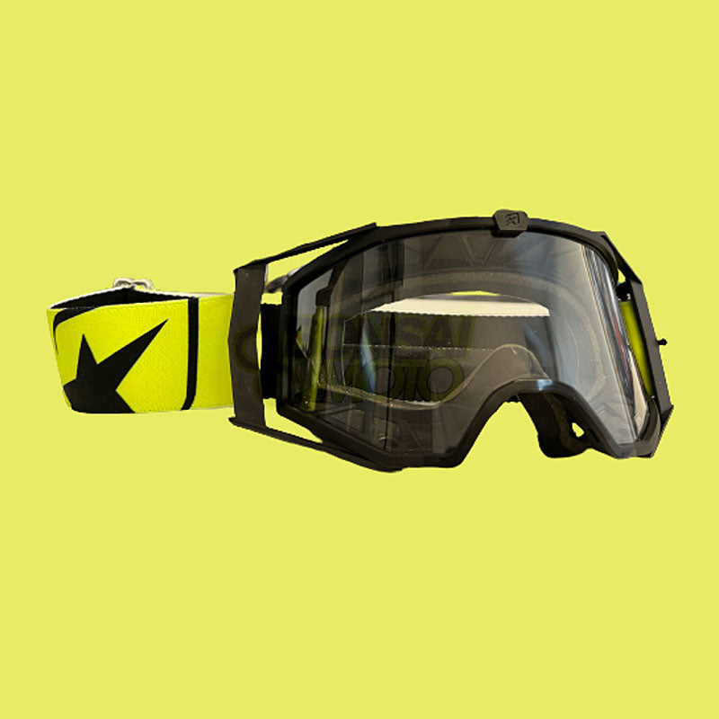 8K【ユーロフィット】ゴーグル シングルクリアレンズ 眼鏡対応 Black/Yellow/Black ariete(アリエテ)