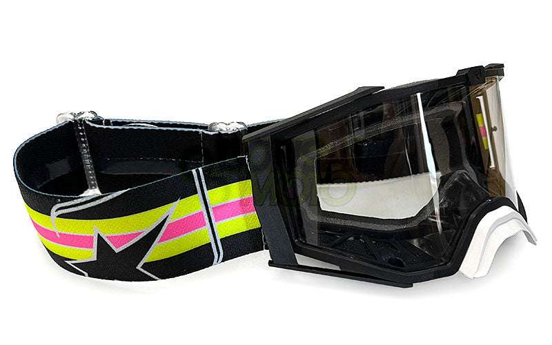 8K【ユーロフィット】ゴーグル シングルクリアレンズ 眼鏡対応 Black/Yellow/Pink ariete(アリエテ)