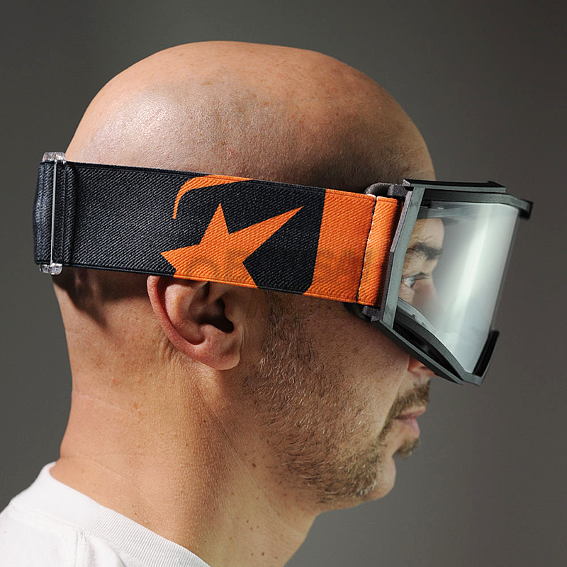 8K【ユーロフィット】ゴーグル シングルクリアレンズ 眼鏡対応 Black/Orange ariete(アリエテ)