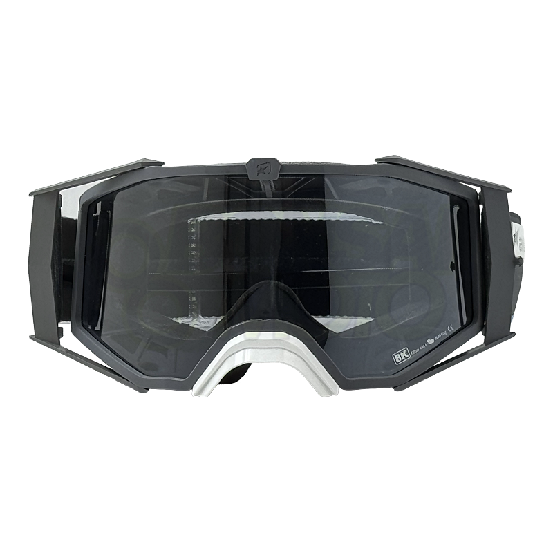 8K【アジアンフィット】トップ ゴーグル ライトスモークミラーシングルレンズ 眼鏡対応 Grey/Grey ブロック ariete(アリエテ)