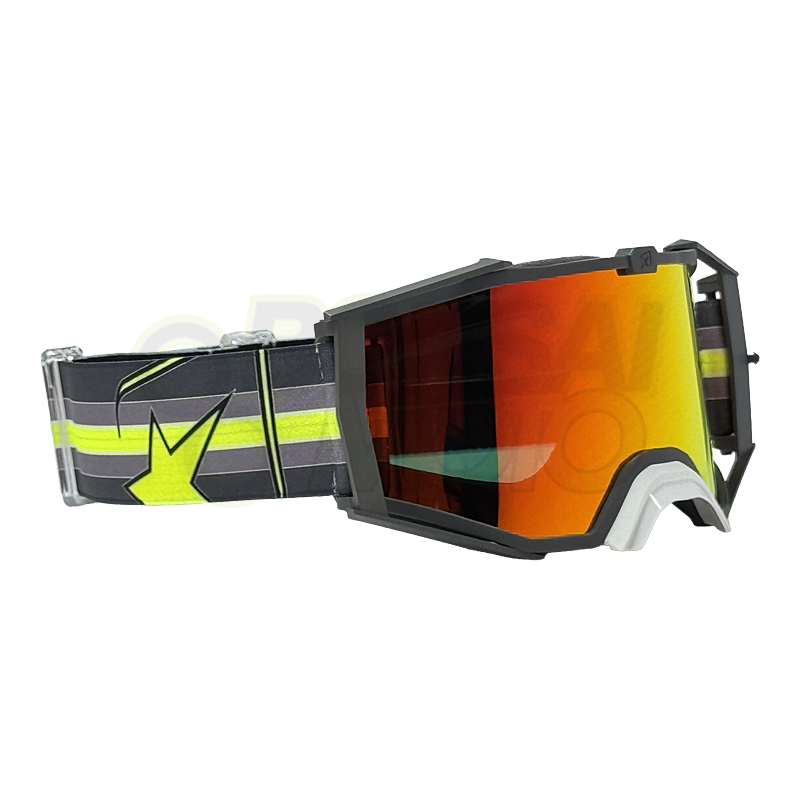 8K【アジアンフィット】ゴーグル クリアシングルレンズ 眼鏡対応 Grey/Black/Yellow ariete(アリエテ)