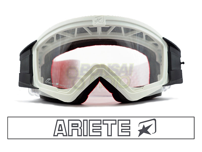 マッドマックス [ユーロフィット] 眼鏡対応オフロードゴーグル White/Black ariete(アリエテ)