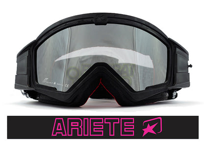 マッドマックス ミラー [ユーロフィット] 眼鏡対応オフロードゴーグル Black/Pink ariete(アリエテ)