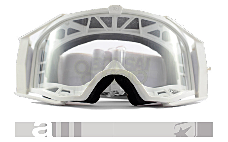 8K【ユーロフィット】ゴーグル シングルクリアレンズ 眼鏡対応 White/White ariete(アリエテ)