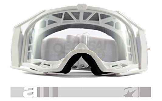8K【ユーロフィット】ゴーグル シングルクリアレンズ 眼鏡対応 White/White ariete(アリエテ)