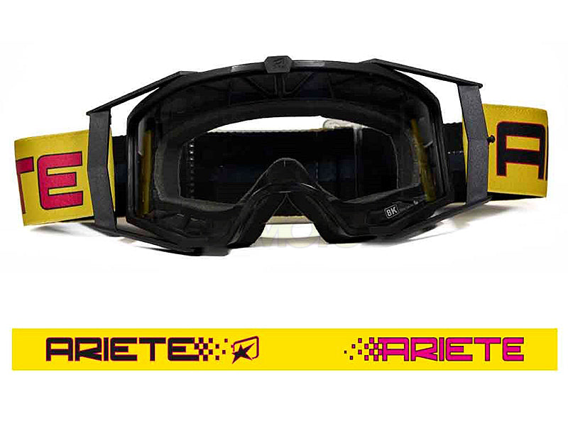 8K【ユーロフィット】ゴーグル 調光シングルレンズ 眼鏡対応 Black/Yellow ariete(アリエテ)