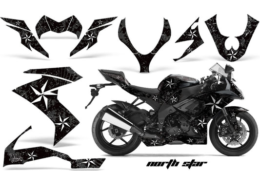 Kawasaki ZX10 Ninja Sport Bike Graphic Kit (08-09)　AMRデカール コンプリートキットSPORTSBIKE