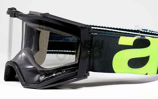 8K【ユーロフィット】ゴーグル シングルクリアレンズ 眼鏡対応 Black/Black/Yellow ariete(アリエテ)