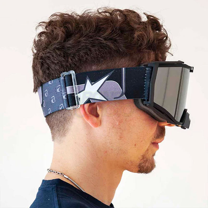 8K【ユーロフィット】トップ ゴーグル シルバークロームミラーシングルレンズ 眼鏡対応 Black/Gray ariete(アリエテ)