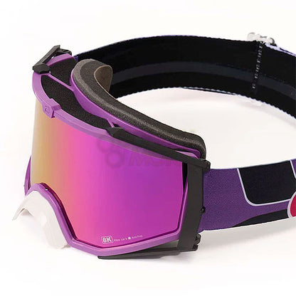 8K【ユーロフィット】トップ ゴーグル パープルミラーシングルレンズ 眼鏡対応 Purple/Purple ariete(アリエテ)