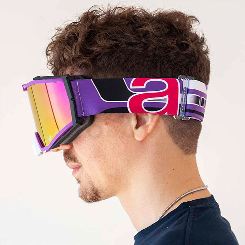 8K【ユーロフィット】トップ ゴーグル パープルミラーシングルレンズ 眼鏡対応 Purple/Purple ariete(アリエテ)