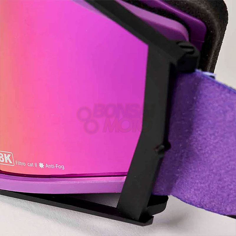 8K【アジアンフィット】トップ ゴーグル パープルミラーシングルレンズ 眼鏡対応 Purple/Purple ariete(アリエテ)