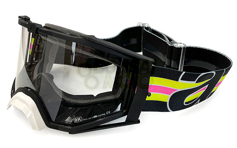 8K【ユーロフィット】ゴーグル シングルクリアレンズ 眼鏡対応 Black/Yellow/Pink ariete(アリエテ)