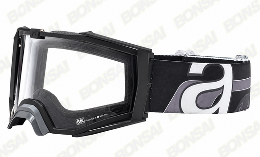 8K【アジアンフィット】ゴーグル クリアシングルレンズ 眼鏡対応 Black/Gray ariete(アリエテ)