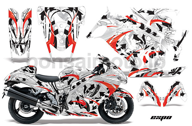 Suzuki GSXR 1300 Hayabusa Sport Bike Graphic Kit (08-12)　AMRデカール コンプリートキットSPORTSBIKE