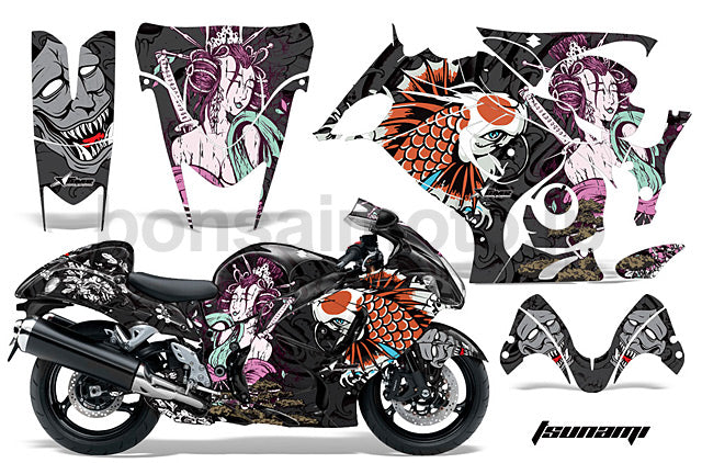 Suzuki GSXR 1300 Hayabusa Sport Bike Graphic Kit (08-12)　AMRデカール コンプリートキットSPORTSBIKE