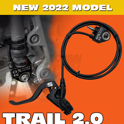 KTM 2&4ストローク 125-530 フルサイズ全モデル (04-25) Bremboリアマスター用 油圧レフトハンドブレーキ"トレイル2.0" OX-BRAKE(オックスブレーキ)