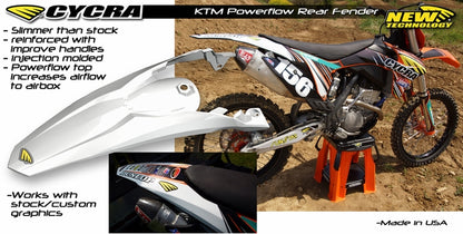 KTM　パワーフロー リプレースメント リアフェンダー SX/SXF 125-505(11-14)　CYCRA(サイクラ)