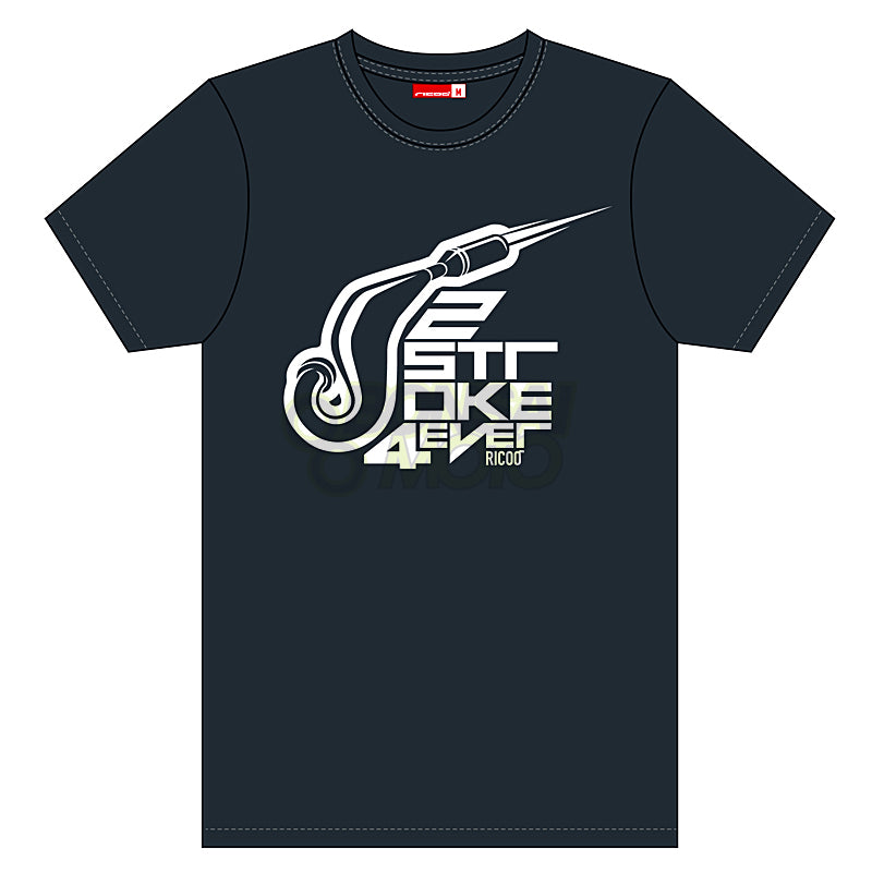 【New】”2ストロークフォーエバー” Tシャツ DarkGrey/White Ricoo(リクー)