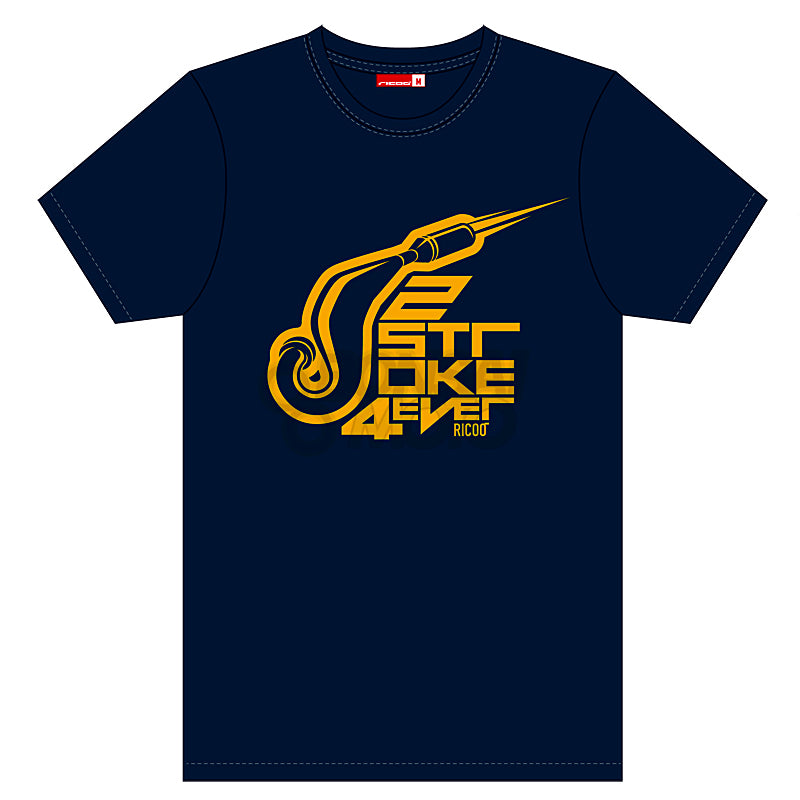 【New】”2ストロークフォーエバー” Tシャツ Navy/Yellow Ricoo(リクー)