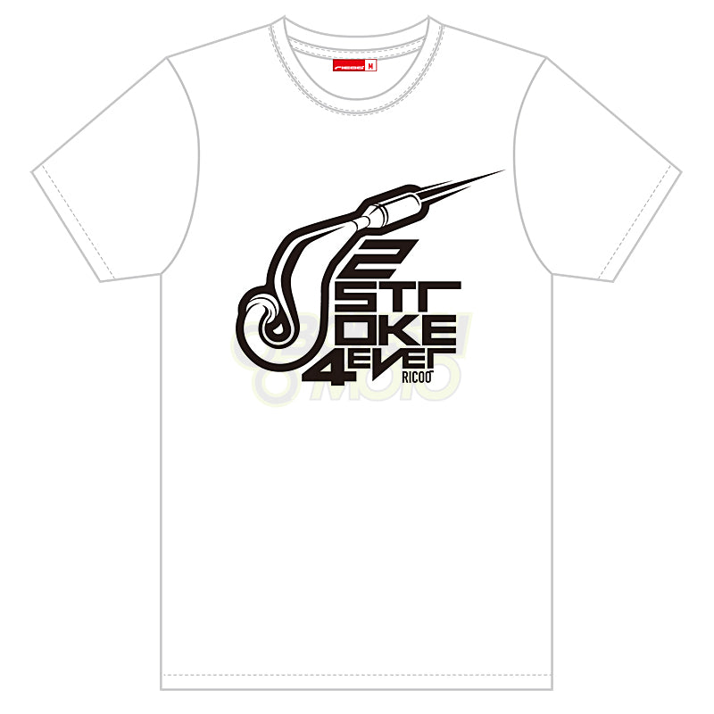 【New】”2ストロークフォーエバー” Tシャツ White/Black Ricoo(リクー)