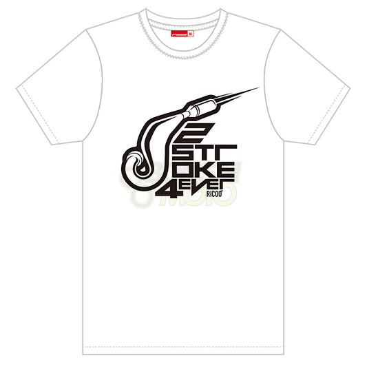 【New】”2ストロークフォーエバー” Tシャツ White/Black Ricoo(リクー)