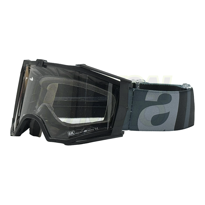 8K【ユーロフィット】ゴーグル シングルクリアレンズ 眼鏡対応 Black/Grey ariete(アリエテ)