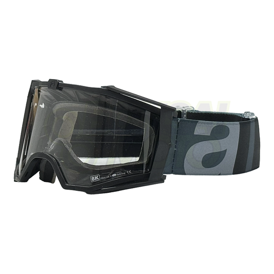 8K【ユーロフィット】ゴーグル シングルクリアレンズ 眼鏡対応 Black/Grey ariete(アリエテ)