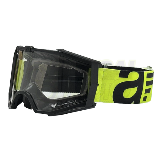 8K【ユーロフィット】ゴーグル シングルクリアレンズ 眼鏡対応 Black/Yellow/Black ariete(アリエテ)