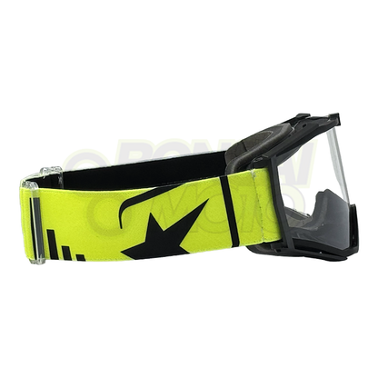 8K【ユーロフィット】ゴーグル シングルクリアレンズ 眼鏡対応 Black/Yellow/Black ariete(アリエテ)