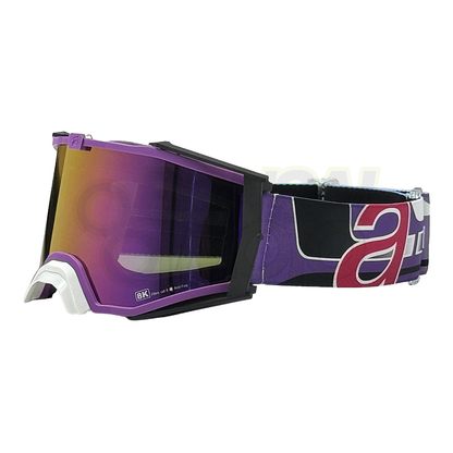 8K【ユーロフィット】トップ ゴーグル パープルミラーシングルレンズ 眼鏡対応 Purple/Purple ariete(アリエテ)