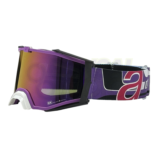 8K【ユーロフィット】トップ ゴーグル パープルミラーシングルレンズ 眼鏡対応 Purple/Purple ariete(アリエテ)