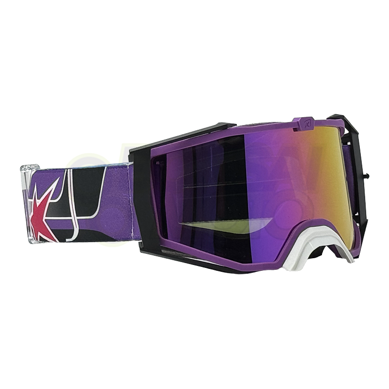 8K【ユーロフィット】トップ ゴーグル パープルミラーシングルレンズ 眼鏡対応 Purple/Purple ariete(アリエテ)