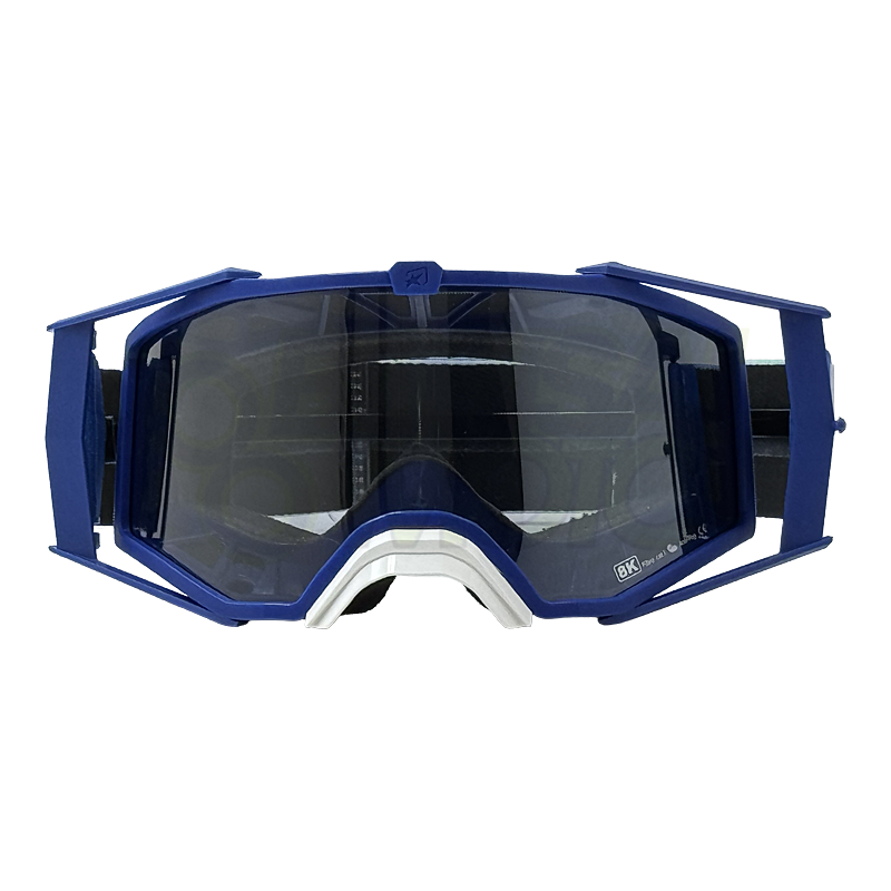 8K【アジアンフィット】トップ ゴーグル ライトスモークミラーシングルレンズ 眼鏡対応 Blue/Blue グラデーション ariete(アリエテ)