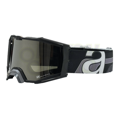 8K【アジアンフィット】ゴーグル クリアシングルレンズ 眼鏡対応 Black/Gray ariete(アリエテ)