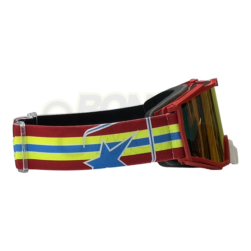 8K【アジアンフィット】トップ ゴーグル レッドミラーシングルレンズ 眼鏡対応 Red/Yellow/Blue ariete(アリエテ)