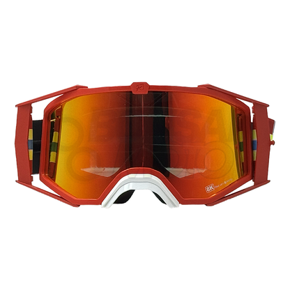 8K【アジアンフィット】トップ ゴーグル レッドミラーシングルレンズ 眼鏡対応 Red/Yellow/Blue ariete(アリエテ)