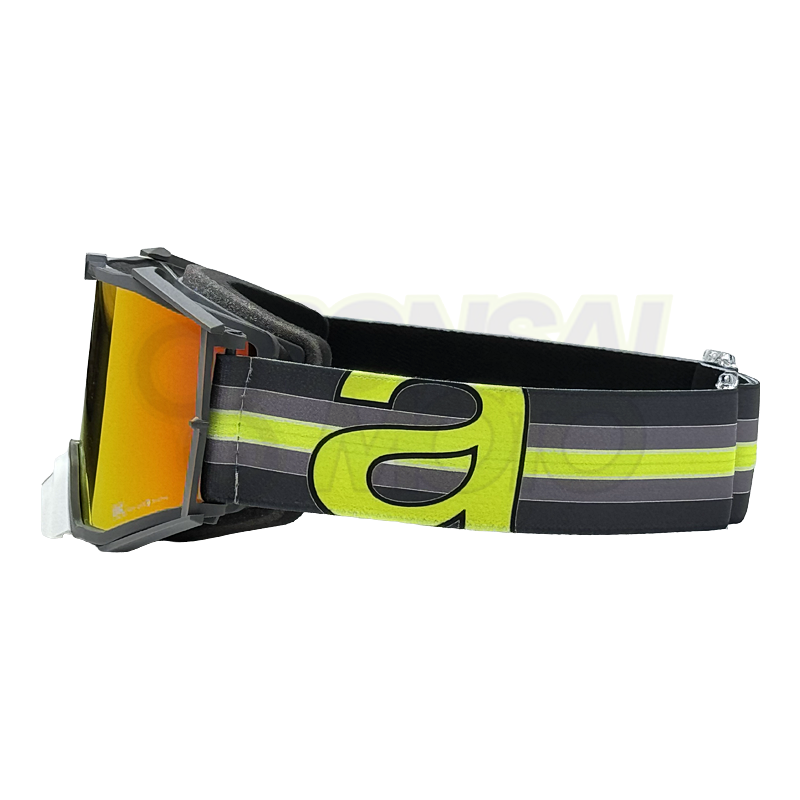 8K【アジアンフィット】ゴーグル クリアシングルレンズ 眼鏡対応 Grey/Black/Yellow ariete(アリエテ)