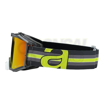 8K【アジアンフィット】ゴーグル クリアシングルレンズ 眼鏡対応 Grey/Black/Yellow ariete(アリエテ)