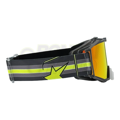 8K【アジアンフィット】ゴーグル クリアシングルレンズ 眼鏡対応 Grey/Black/Yellow ariete(アリエテ)