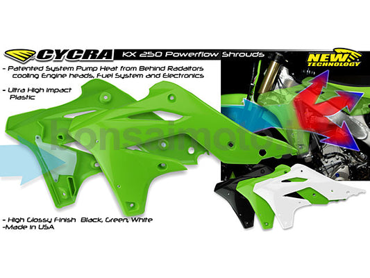 パワーフロー インテーク ラジエターシュラウド KXF250(13-16)　CYCRA(サイクラ) KAWASAKI