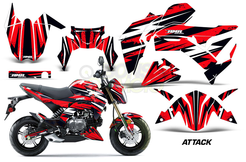 Kawasaki Z125 Sport Bike Graphic Kit (17)　AMRデカール コンプリートキット
