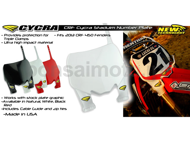スタジアムナンバープレート CRF450R(13-16)　CRF250(14-16) CYCRA(サイクラ) HONDA