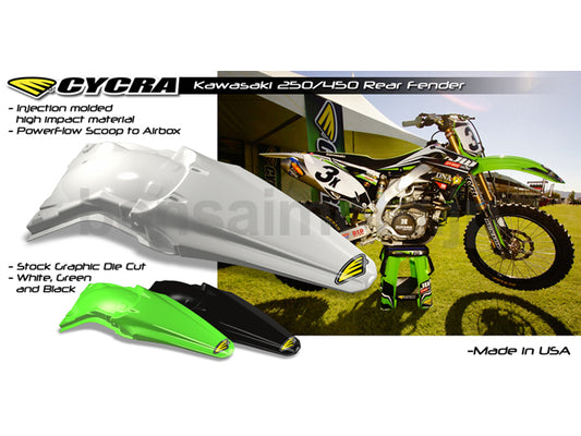 パワーフロー リプレースメント リアフェンダー KXF450 (12-15）　CYCRA(サイクラ) KAWASAKI